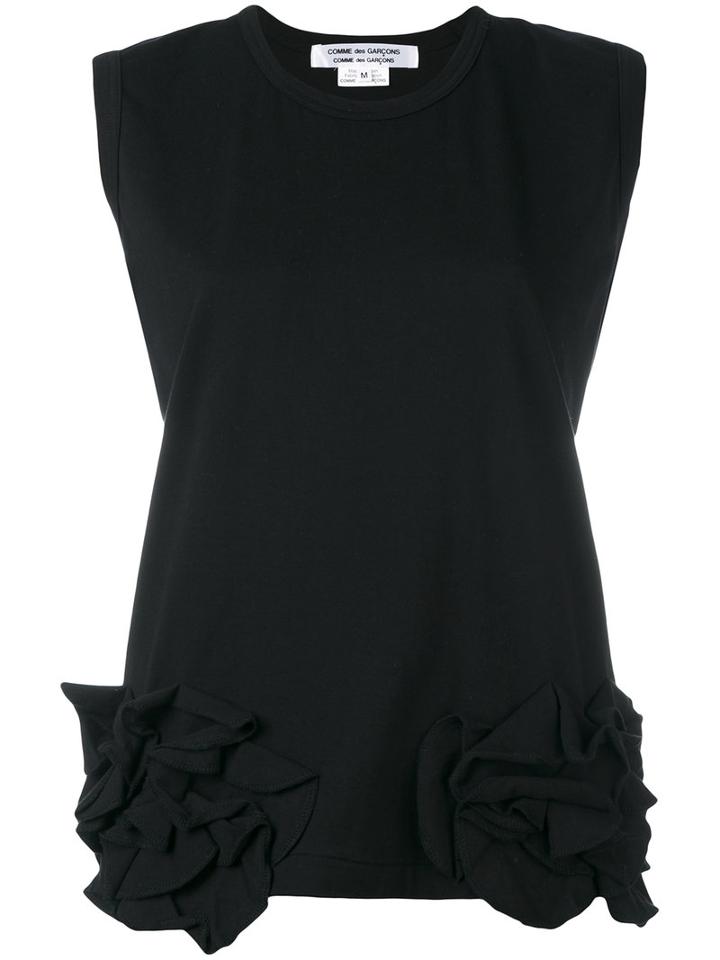 Comme Des Garçons Comme Des Garçons - Ruffled Tank Top - Women - Cotton - S, Black, Cotton