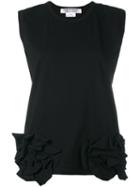 Comme Des Garçons Comme Des Garçons - Ruffled Tank Top - Women - Cotton - S, Black, Cotton