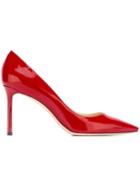 Jimmy Choo Romy 85 Pumps, Women's, Size: 39, Red, Patent Leather/leather