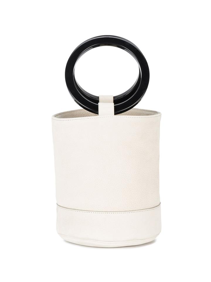 Simon Miller Cream Bonsai 20 Leather Bucket Bag - White