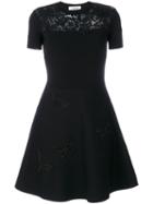 Valentino - Lace And Crepe Mini Dress - Women - Polyamide/viscose - M, Black, Polyamide/viscose