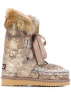 Mou Eskimo Rabbit Fur Trim Boots - Brown