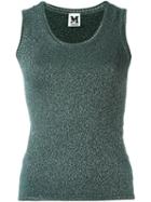 M Missoni Sleeveless Knitted Top, Women's, Size: 42, Green, Polyamide/spandex/elastane/metallic Fibre