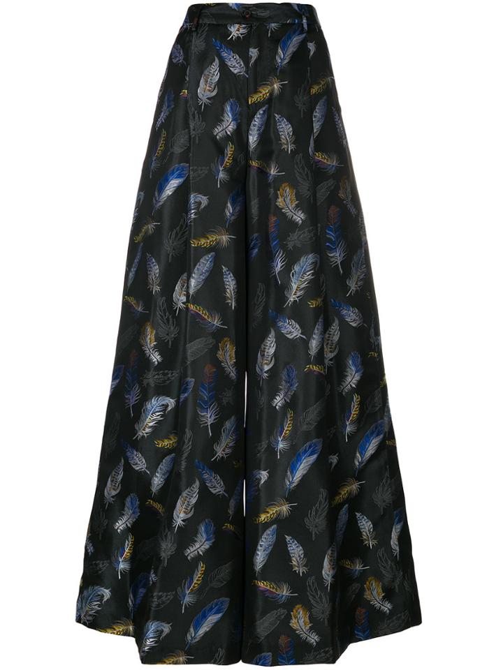 Mm6 Maison Margiela Cropped Palazzo Pants - Black
