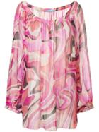 Emilio Pucci Pre-owned Abstract Print Sheer Blouse - Multicolour