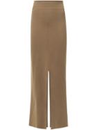 Scanlan Theodore Wool 'milano' Skirt, Women's, Size: Large, Brown, Merino