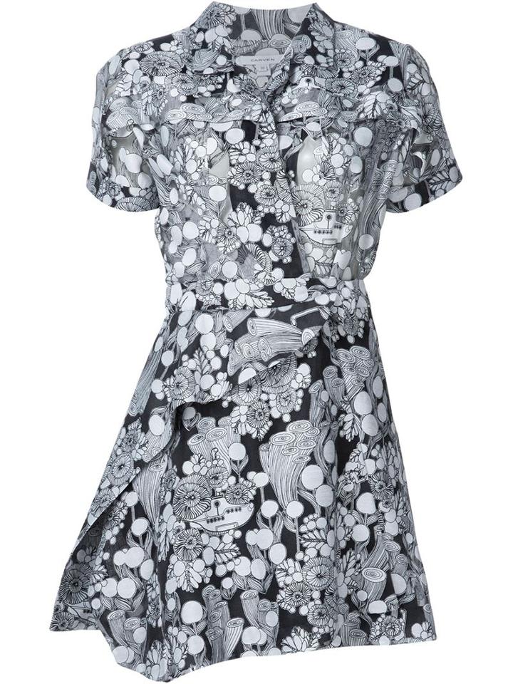 Carven Submarine Print Short Sleeve Dress