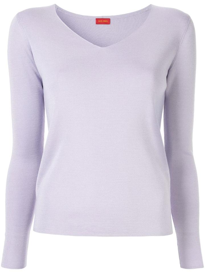 Des Prés Slim-fit Pullover - Purple