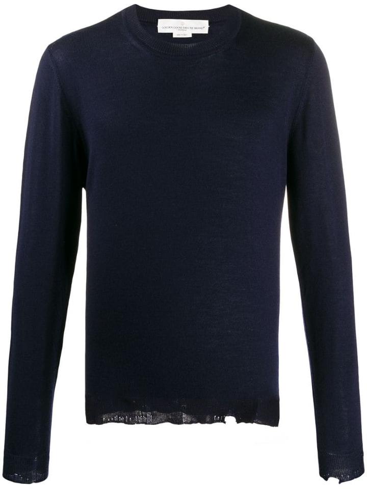 Golden Goose Distressed Details Jumper - Blue