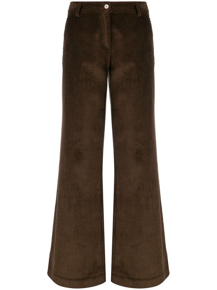 Jejia High Rise Corduroy Trousers - Brown
