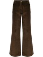 Jejia High Rise Corduroy Trousers - Brown