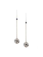 John Brevard 'torus' Hanging Sapphire Globe Earrings