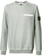 Stone Island - Crew Neck Sweatshirt - Men - Cotton/polyamide - M, Grey, Cotton/polyamide