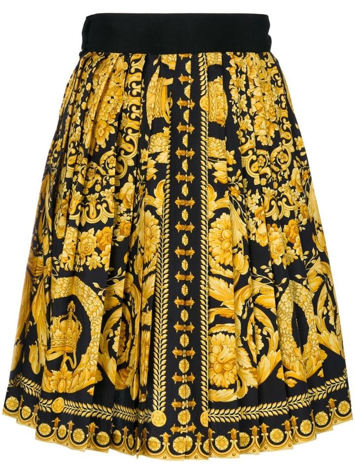 Versace Pre-owned Baroque Print Skirt - Black