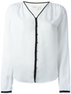 Michael Michael Kors Trimmed Buttoned Blouse