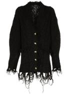 Etro Oversized Fringe Trim Cardigan - Black