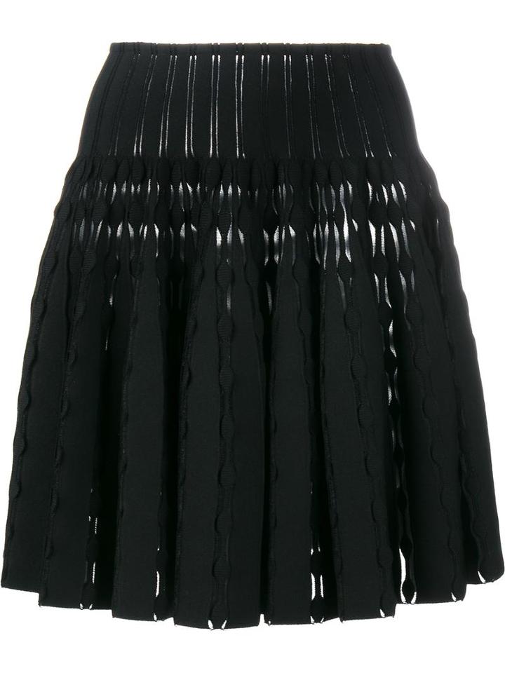 Alaïa Flared Mini Skirt, Women's, Size: 42, Black, Viscose/polyester/polyamide/spandex/elastane