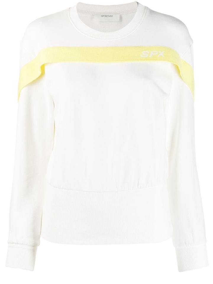 Sportmax Stripe Detail Jumper - White