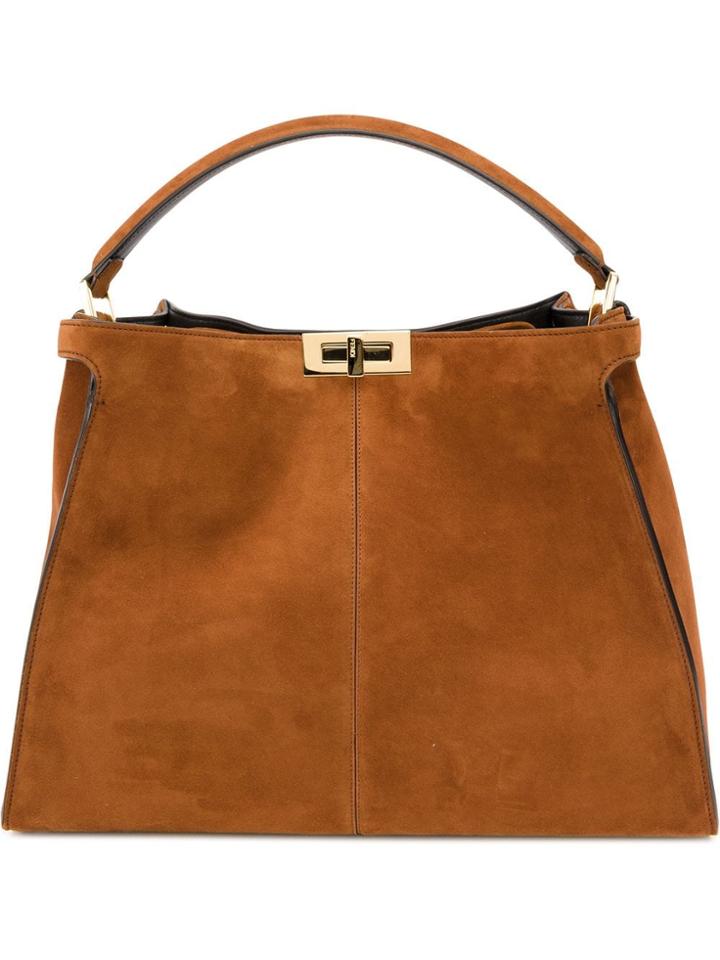 Fendi Fendi 8bn304a5k1 F155m Cuoio+mog Pann Suede/leather - Brown