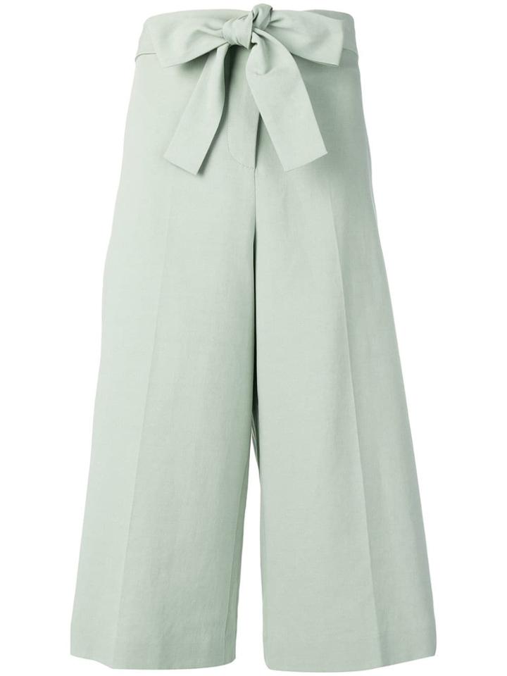 Fabiana Filippi Tie Waist Cropped Trousers - Green