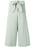 Fabiana Filippi Tie Waist Cropped Trousers - Green