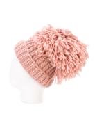 Federica Moretti 'maxi Pom Pom' Beanie, Women's, Pink/purple, Acrylic/virgin Wool