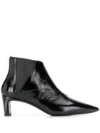 Mcq Alexander Mcqueen Patent Ankle Boots - Black