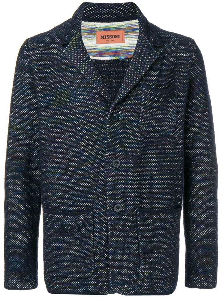 Missoni Embroidered Fitted Blazer - Blue