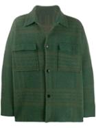 Jacquemus Faded Check Military Jacket - Green