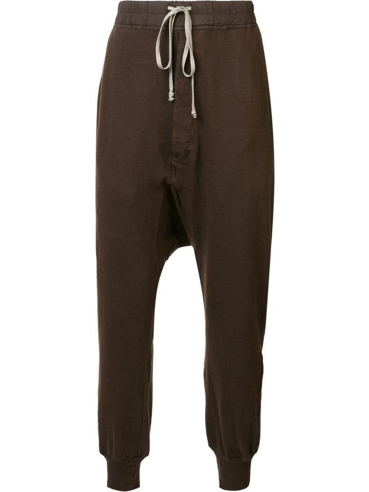 Rick Owens Drkshdw Drop-crotch Trousers, Men's, Size: Xs, Brown, Cotton
