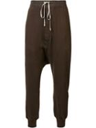 Rick Owens Drkshdw Drop-crotch Trousers, Men's, Size: Xs, Brown, Cotton