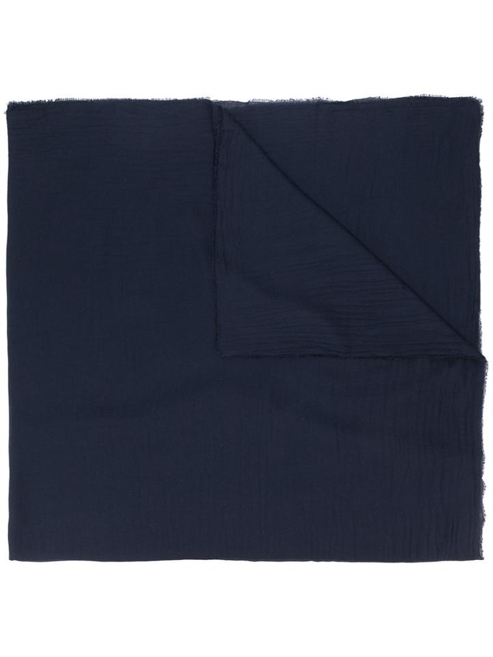 Faliero Sarti Raw-edge Scarf - Blue