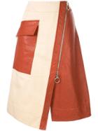 Cédric Charlier Front Zipped Skirt - Brown