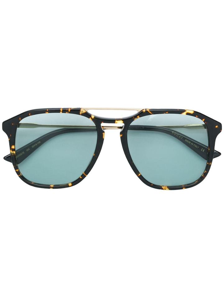 Gucci Eyewear Square-frame Tortoiseshell Sunglasses - Brown