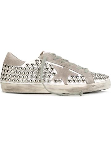 Golden Goose Deluxe Brand Super Star Sneakers, Women's, Size: 38, White, Leather/metal Other/rubber