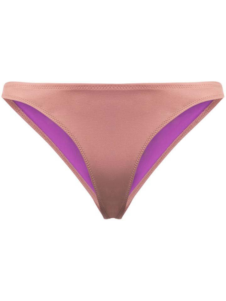 Fleur Du Mal High Leg Bikini Bottoms - Pink & Purple