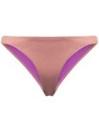 Fleur Du Mal High Leg Bikini Bottoms - Pink & Purple