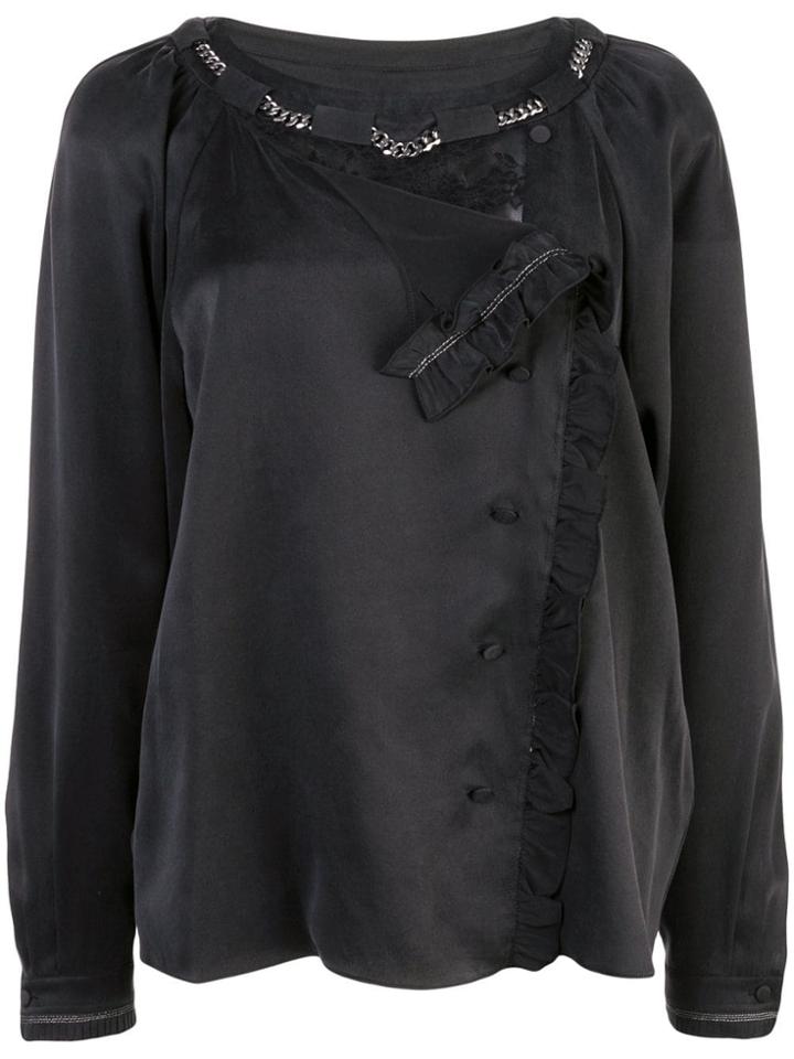 Coach Washed Effect Blouse - Black