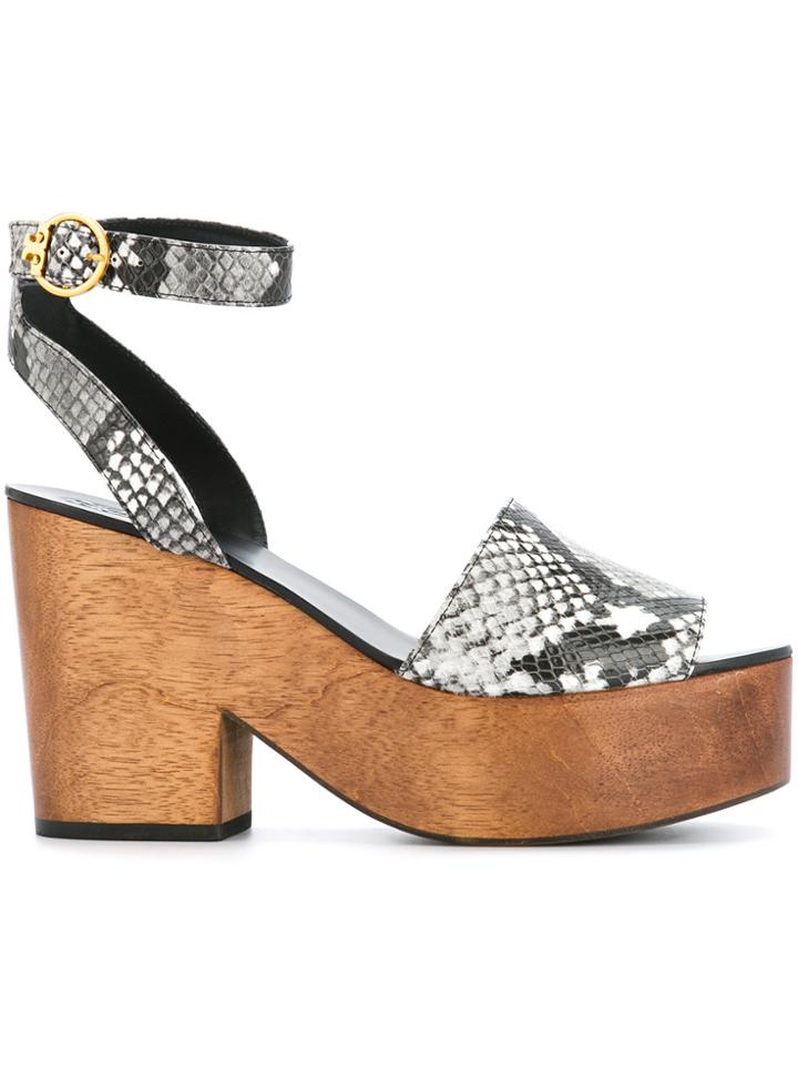 Tory Burch Snake-effect Platform Sandals - Multicolour