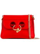J.w.anderson Small Pierced Cross Body Bag, Women's, Red, Calf Leather