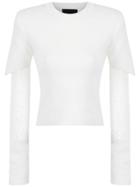 Andrea Bogosian Long Sleeved Knit Blouse - White