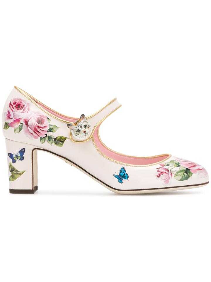 Dolce & Gabbana Vally Rose Pumps - Pink & Purple