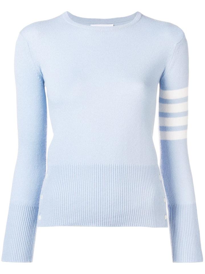 Thom Browne 4-bar Cashmere Pullover - Blue