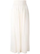 Forte Forte - Elasticated Waist Palazzo Pants - Women - Cotton/linen/flax - 1, Nude/neutrals, Cotton/linen/flax