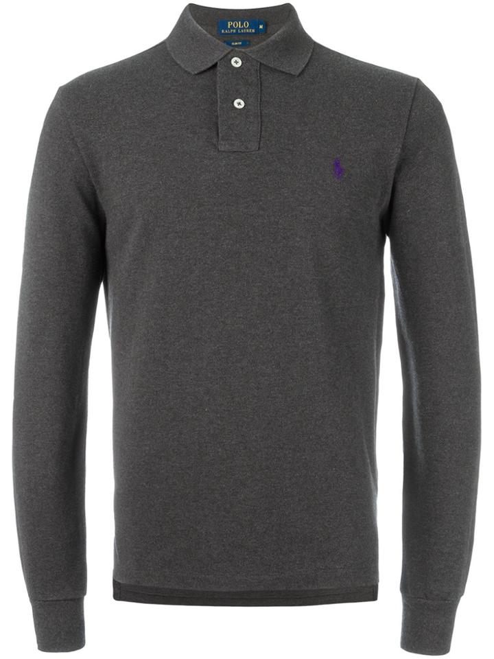 Polo Ralph Lauren Long Sleeved Polo Shirt - Grey