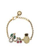 Gucci Crystal Fruit Charm Bracelet - Metallic