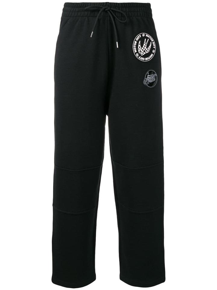 Mcq Alexander Mcqueen Cropped Drawstring Trousers - Black