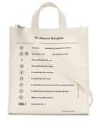 Mm6 Maison Margiela Numbers Logo Shopper Tote - White