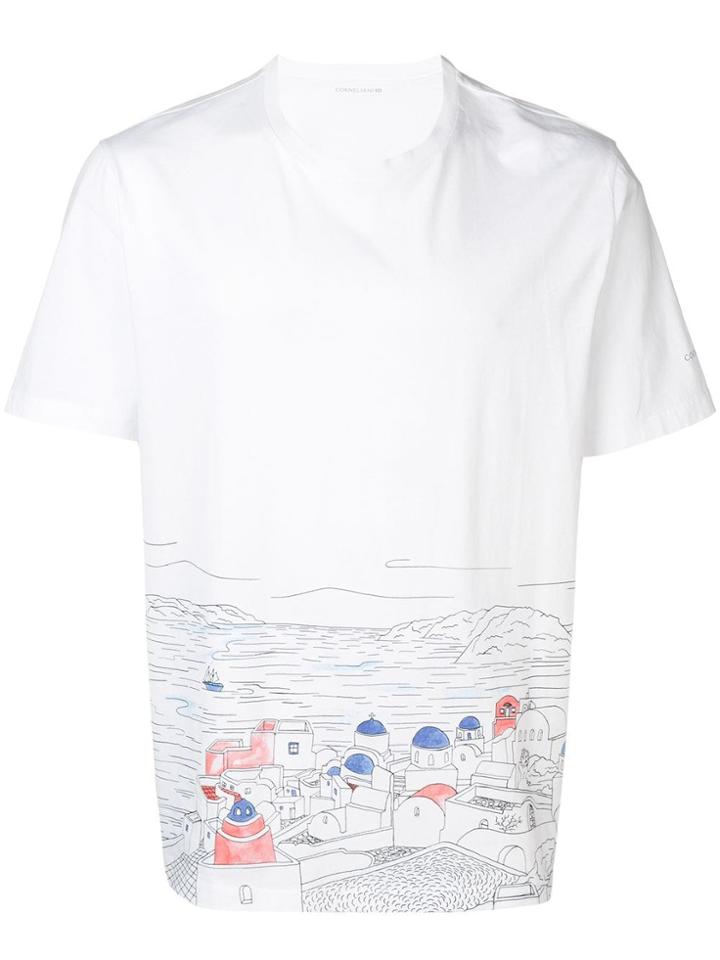 Corneliani Santorini Print T-shirt - White