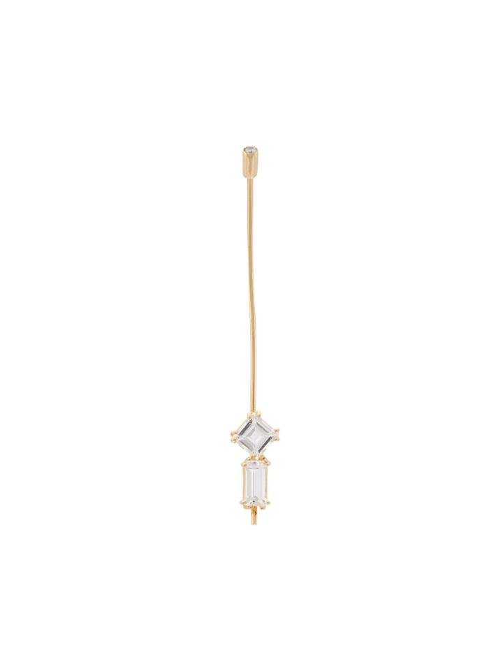 Sara Lasry 18kt Gold Balance Diamond Earring - Metallic